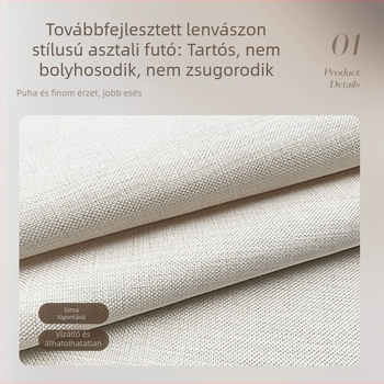 Új kínai stílusú asztali zászló víz- és olajálló anyagból, Zen teaceremónia asztalterítővel