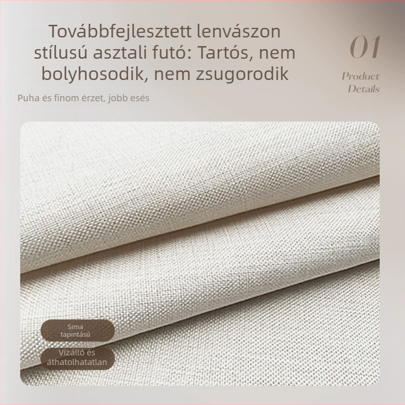 Új kínai stílusú asztali zászló víz- és olajálló anyagból, Zen teaceremónia asztalterítővel