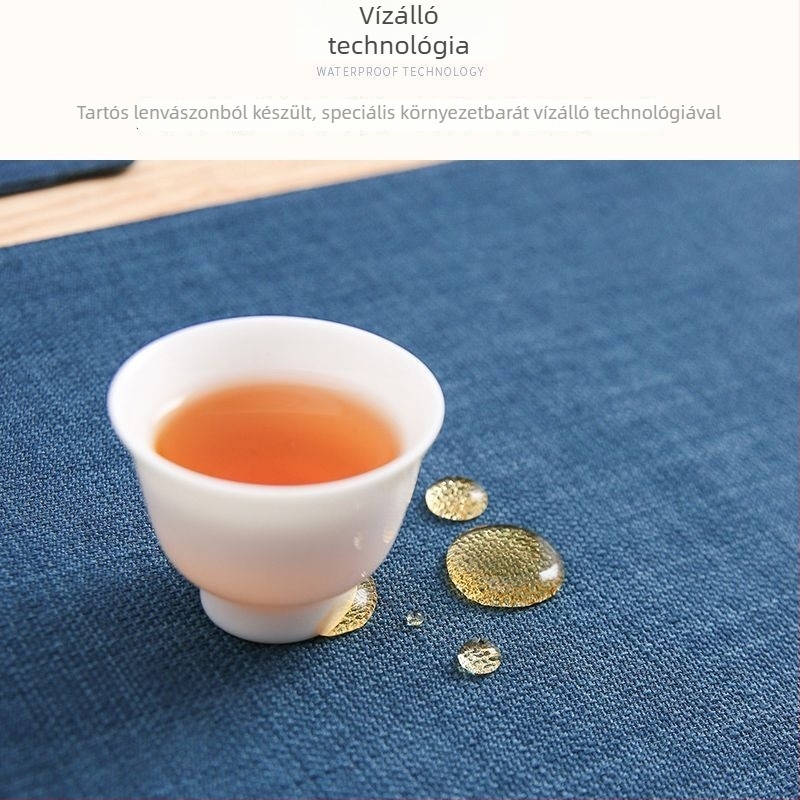 Új kínai Zen tea alátét – textile alátét teaceremóniához, teás asztalhoz, vízálló és hőszigetelő, irodai használatra