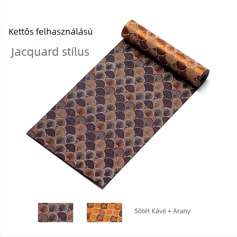 Japán stílusú brokát teafutó, Zen ihletésű textil az asztalra