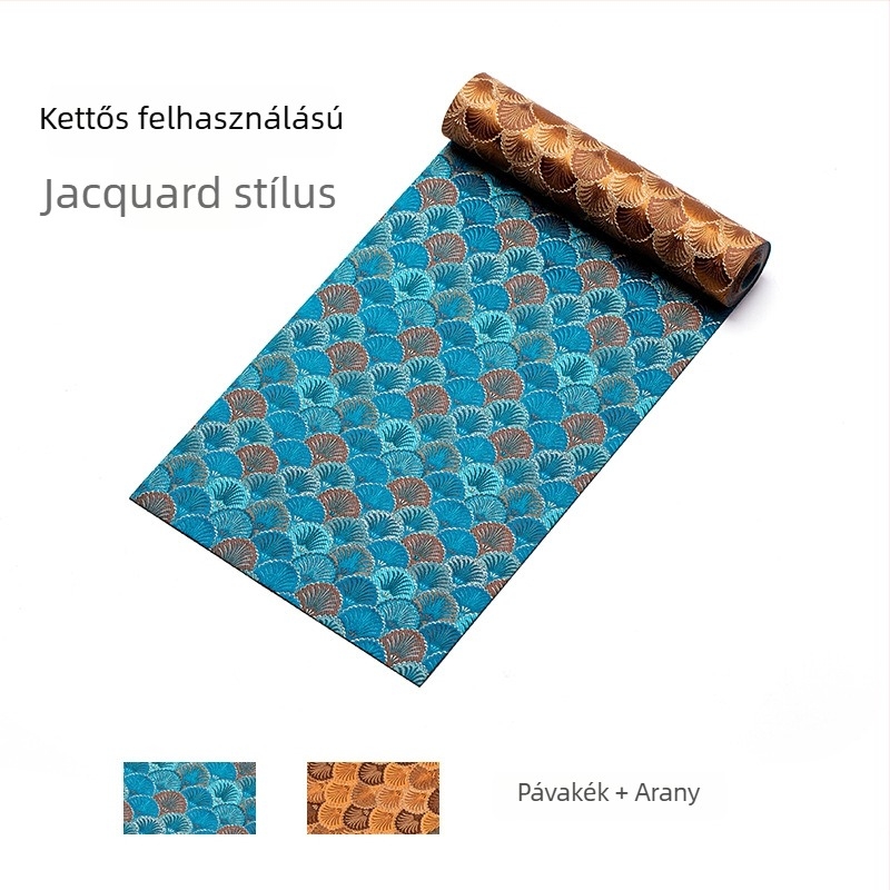 Japán stílusú brokát teafutó, Zen ihletésű textil az asztalra