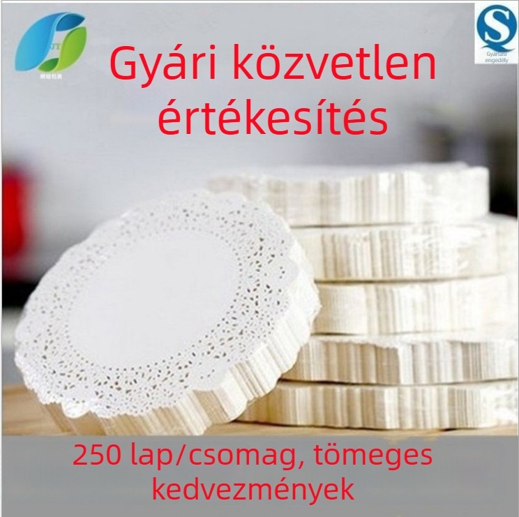 Zsír-abszorbeáló sütőpapír sütéshez, tortákhoz és pizzához, 250 darab