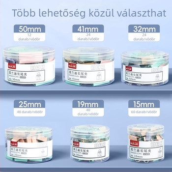 Fém hosszú farkú klipek jegyekhez, fájlokhoz és dolgozatokhoz