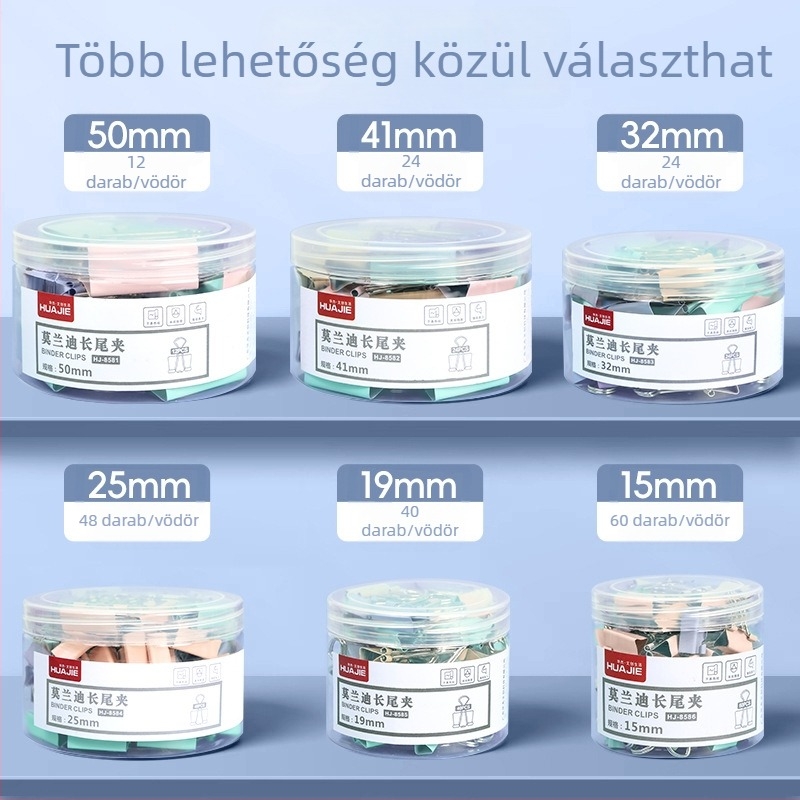Fém hosszú farkú klipek jegyekhez, fájlokhoz és dolgozatokhoz