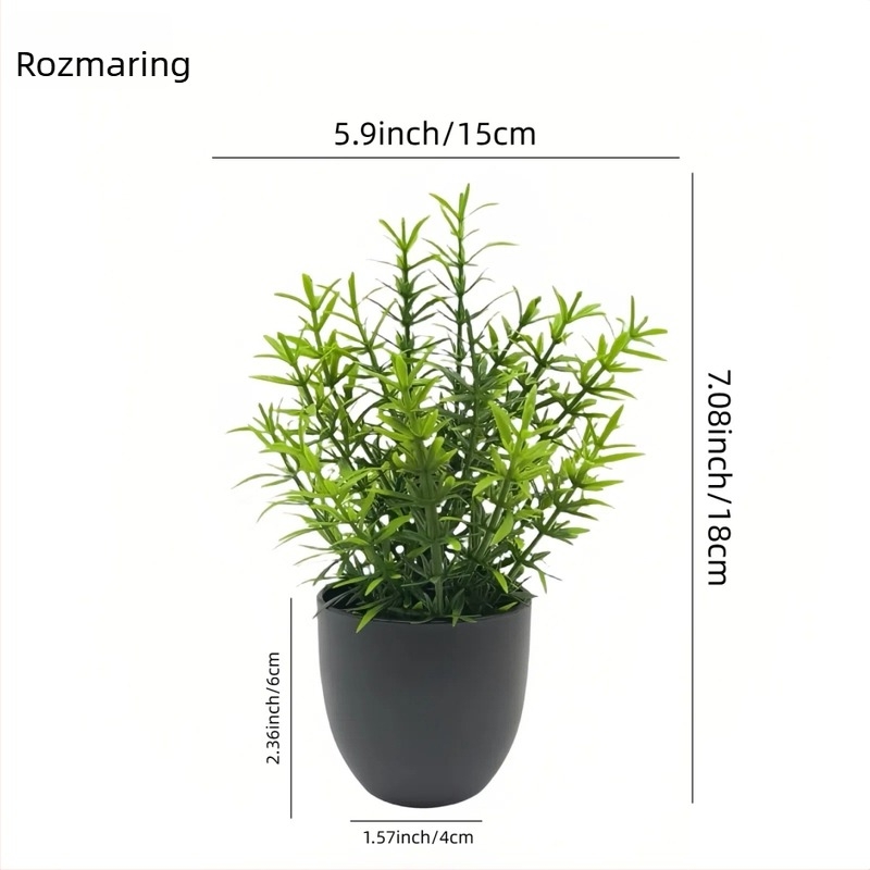 Mesterséges zöld növény bonsai, különböző stílusú műanyag virágok, kis cserép növények otthoni és irodai dekorációhoz