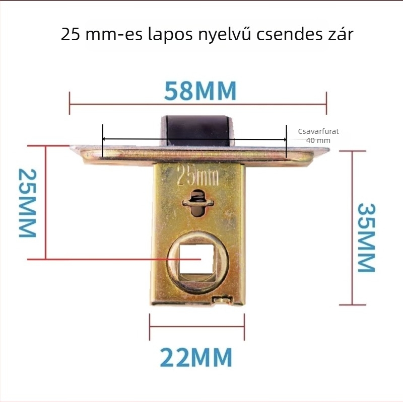 Fürdőszoba ajtó zár kis retesz nyelvvel, beltéri ajtó zár hengerrel, ajtózár készlet