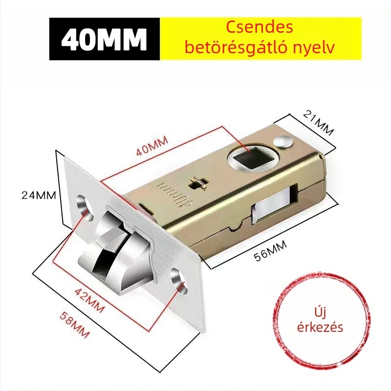 Fürdőszoba ajtó zár kis retesz nyelvvel, beltéri ajtó zár hengerrel, ajtózár készlet