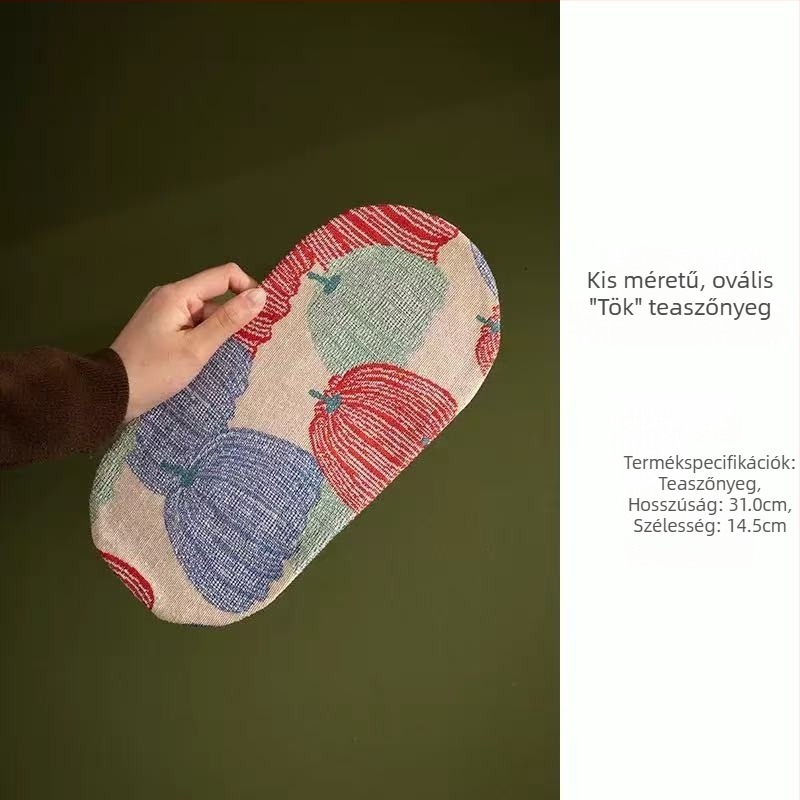 Retro kétoldalas teás alátét, pamut és len, kínai stílusú hőszigetelő asztali alátét, Zen