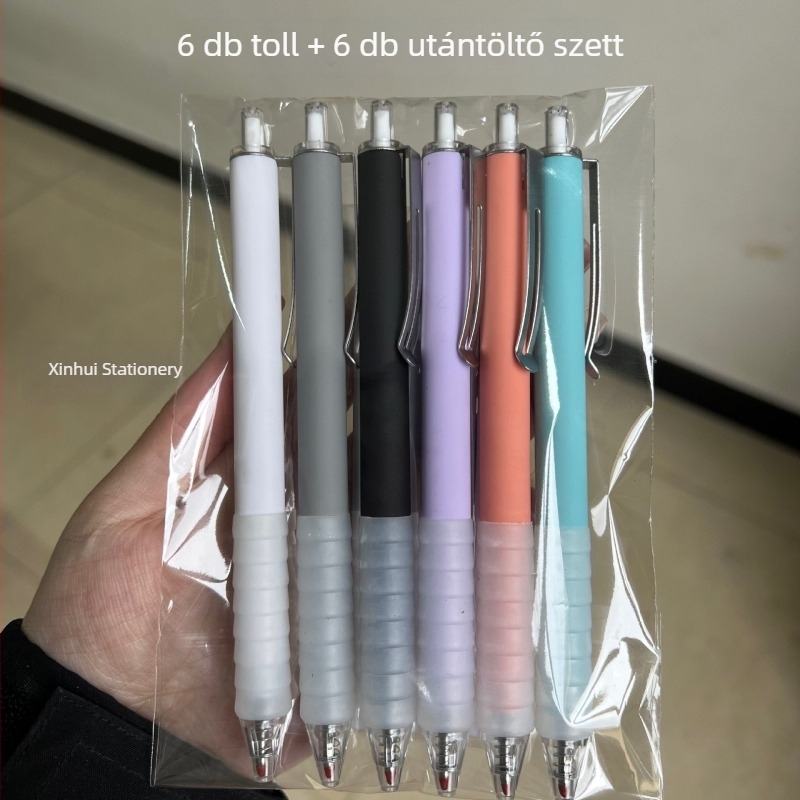 Felhőmintás, puha szilikontokkal ellátott zselés toll, gyorsan száradó nyomó mechanizmus, fényes tolltest, ideális diákoknak és vizsgákhoz