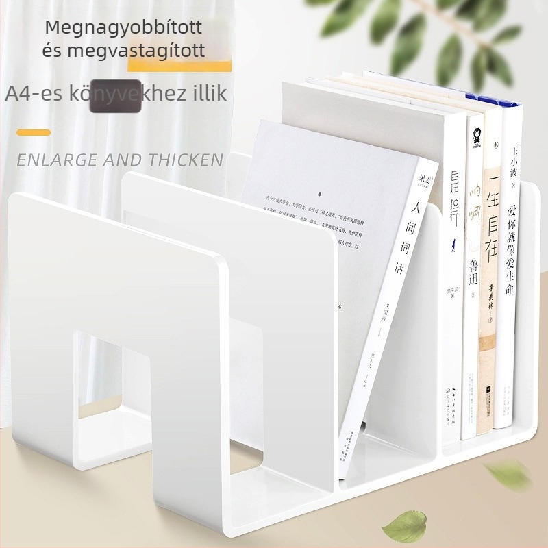 PET osztott asztali könyvespolc több rekesszel
