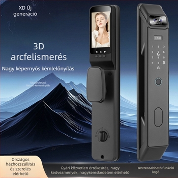 3D arcfelismerésű okoszár, távoli vezérléssel, hozzáférés ujjlenyomattal vagy jelszóval, lopás elleni védelem