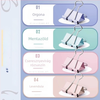 Morandi hosszú fülű klipsz dokumentumokhoz — irodai multifunkcionális, kompakt és sokoldalú