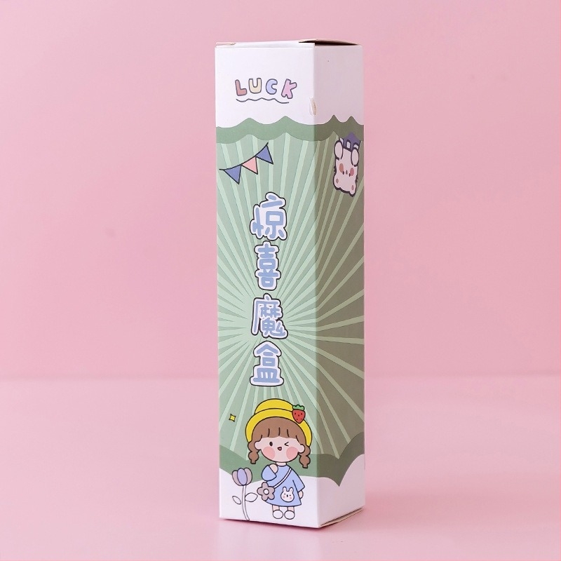 Cuki kreatív meglepetés blind-box tolltartó szett gyerekeknek — kiváló minőségű gél tollak