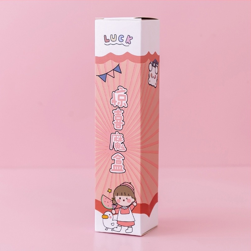 Cuki kreatív meglepetés blind-box tolltartó szett gyerekeknek — kiváló minőségű gél tollak
