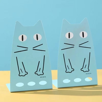 Karikatúraszerű vas könyvállvány, asztali rendező diákoknak, L‑formájú fém könyvállvány