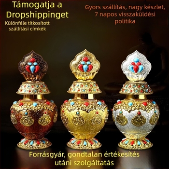 Nyolc Áldott Lótusz-Sárkány Király Ötvözet Kincses Üveg Ofrálásához