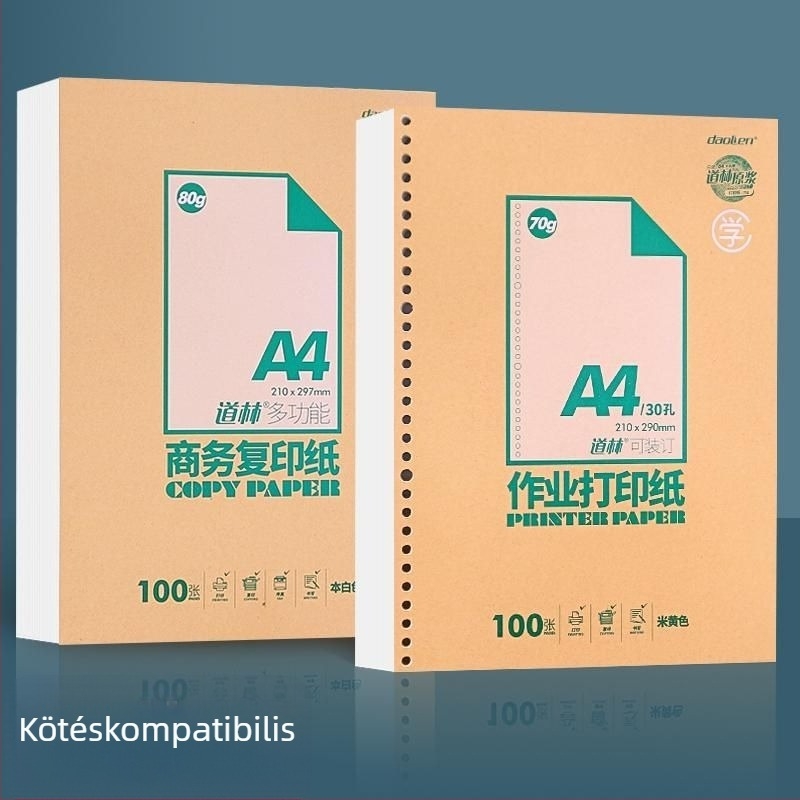 DaoLen A4 házi feladat nyomtatópapír, B5 vázlatlapok, üres vastagabb másolópapír, kötésre alkalmas notesz