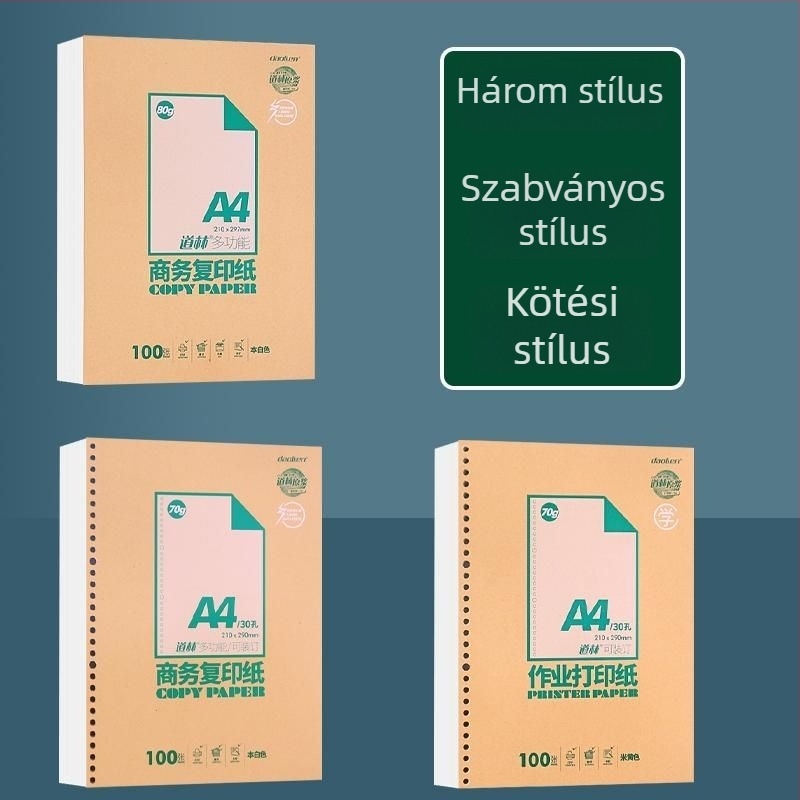 DaoLen A4 házi feladat nyomtatópapír, B5 vázlatlapok, üres vastagabb másolópapír, kötésre alkalmas notesz