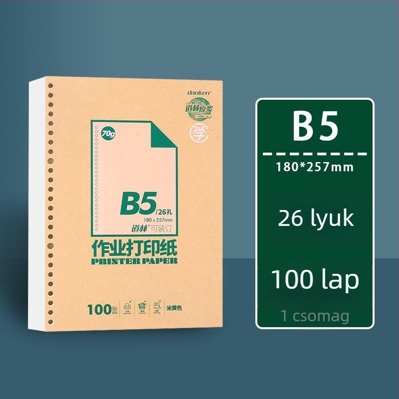 DaoLen A4 házi feladat nyomtatópapír, B5 vázlatlapok, üres vastagabb másolópapír, kötésre alkalmas notesz
