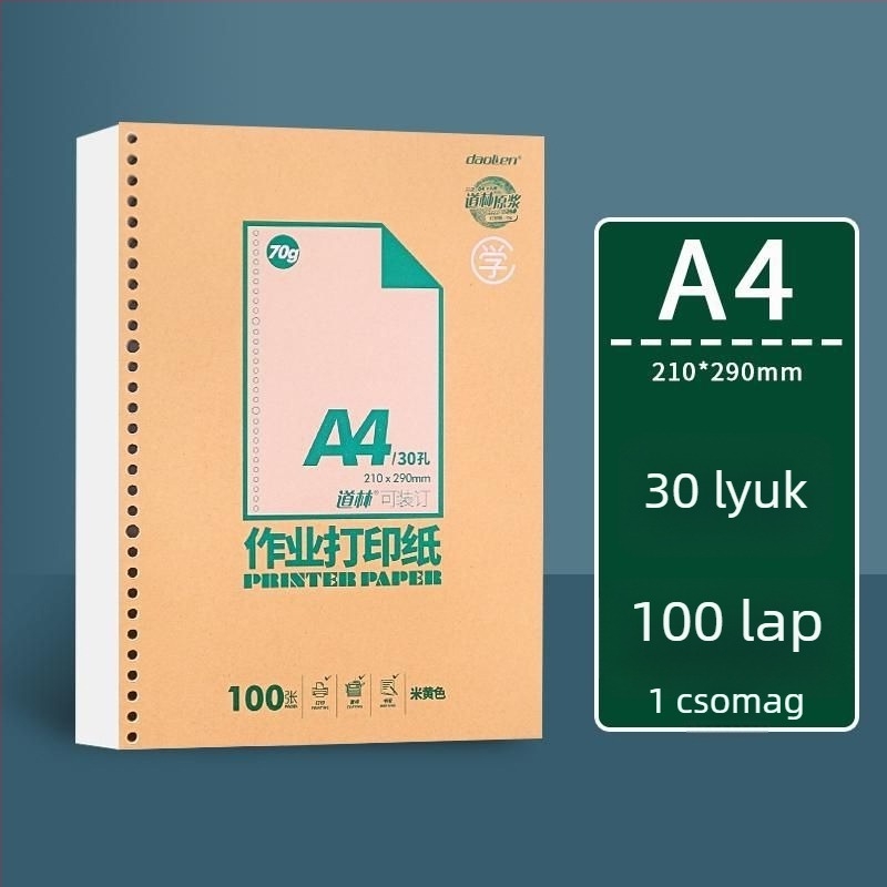 DaoLen A4 házi feladat nyomtatópapír, B5 vázlatlapok, üres vastagabb másolópapír, kötésre alkalmas notesz