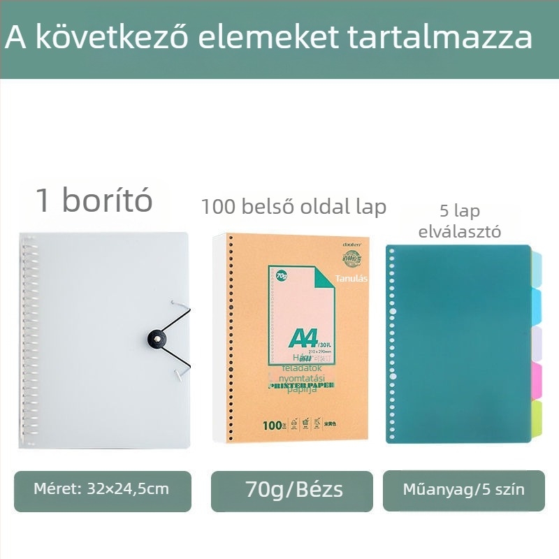 DaoLen A4 házi feladat nyomtatópapír, B5 vázlatlapok, üres vastagabb másolópapír, kötésre alkalmas notesz
