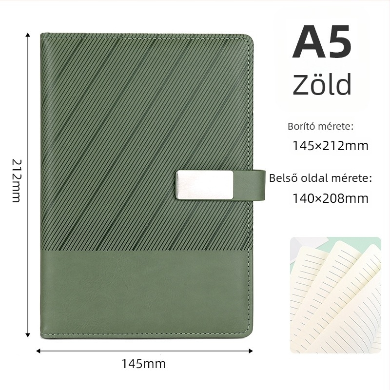 A5-ös notesz ajándékdobozos készlet — személyre szabott napló és notesz üzleti találkozókhoz, kiváló minőségű emlék