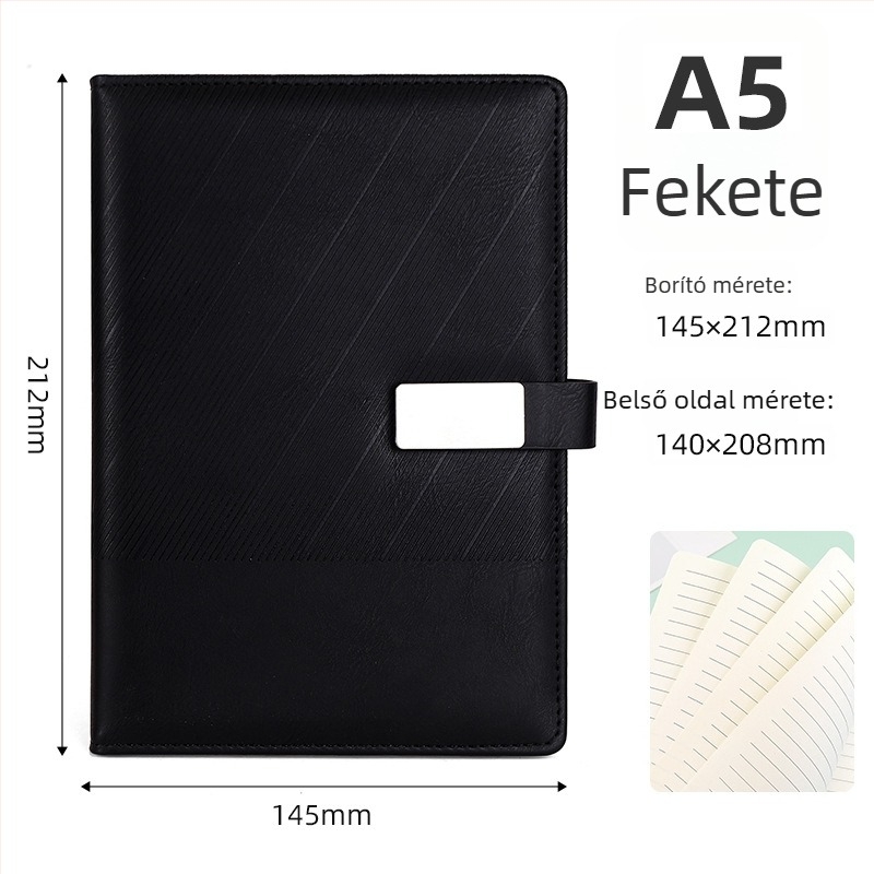 A5-ös notesz ajándékdobozos készlet — személyre szabott napló és notesz üzleti találkozókhoz, kiváló minőségű emlék