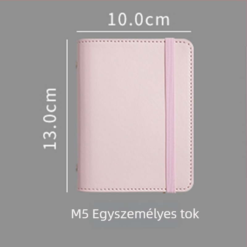 M8Pu kötőfüles notesz diákoknak és gyerekeknek, macaron színű utazási napló, 42 oldal, Dowling papír, méret 10x13 cm, 5 lyuk