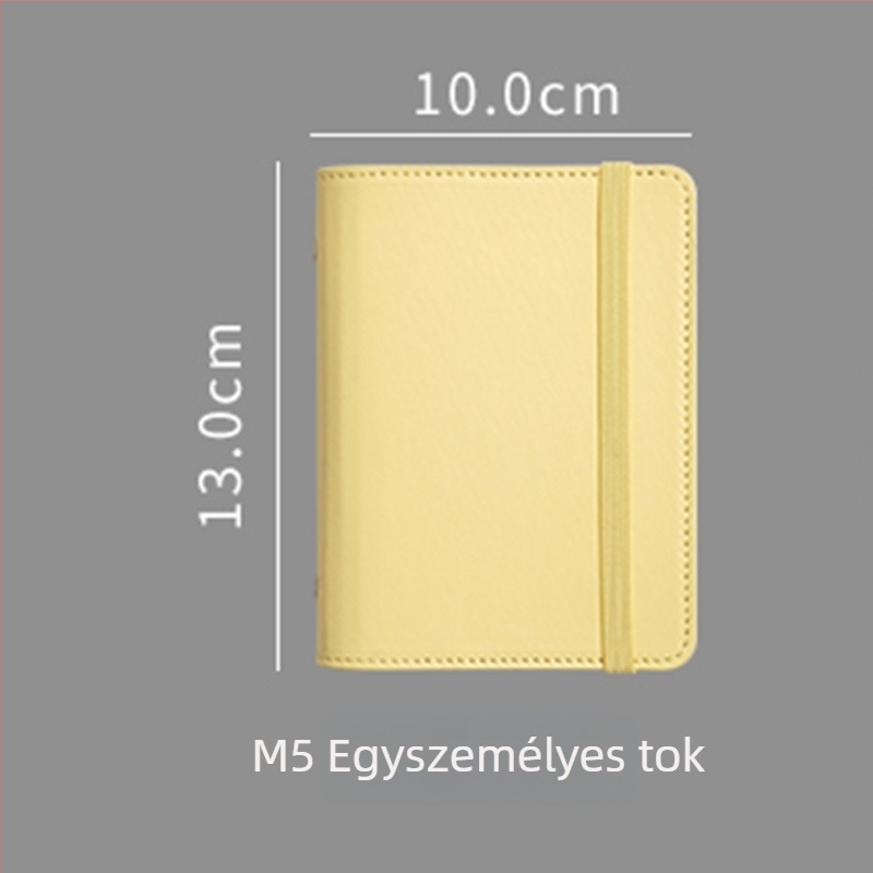 M8Pu kötőfüles notesz diákoknak és gyerekeknek, macaron színű utazási napló, 42 oldal, Dowling papír, méret 10x13 cm, 5 lyuk