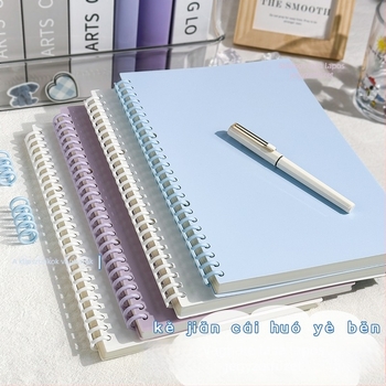 B5 jegyzetfüzet leválasztható DIY oldalakkal, spirálkötésben, egyszerű és elegáns