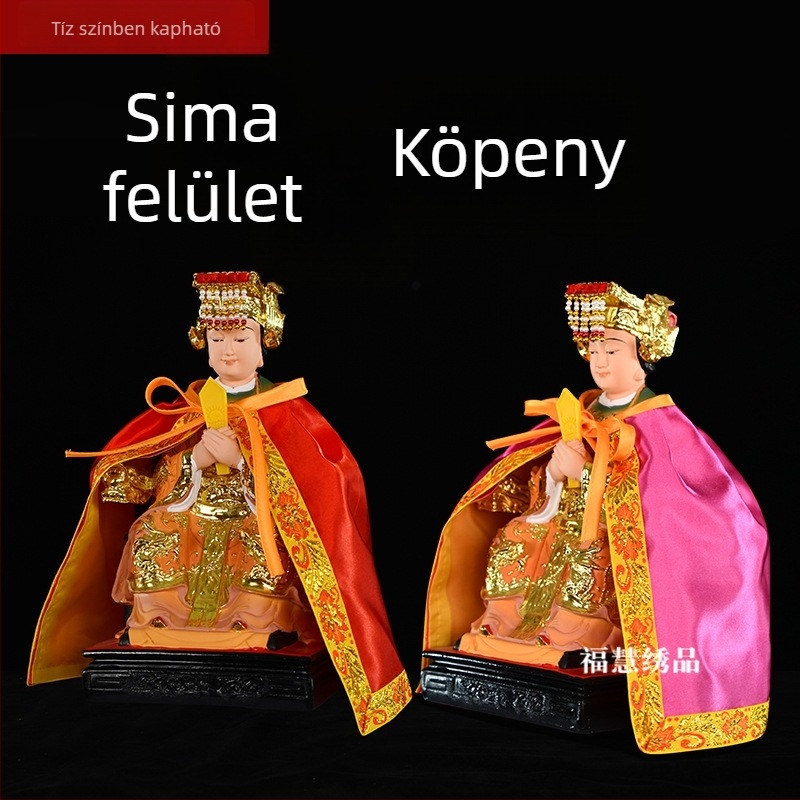 Egyszínű köpeny vallási szobrokhoz: Buddha, Mazu, Guanyin Bodhisattva és a Gazdagság Istene