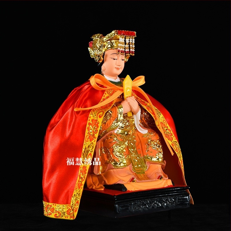 Egyszínű köpeny vallási szobrokhoz: Buddha, Mazu, Guanyin Bodhisattva és a Gazdagság Istene