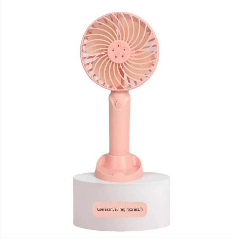 Mini hordozható USB ventilátor, asztali és kézi használatra, 3 sebesség, cserélhető akkumulátor, USB töltés, ideális kollégiumi szobába és kültéri használatra