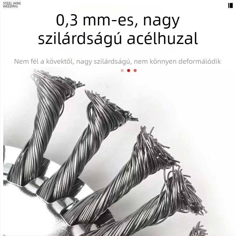 Universális acélhuzalos kerék fűnyíróhoz és benzinkaszához