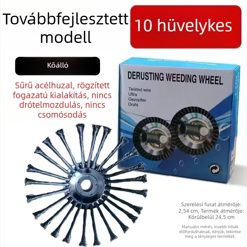Universális acélhuzalos kerék fűnyíróhoz és benzinkaszához