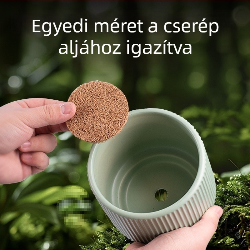 Körkörös virágtartó alátét kókuszrostból, szivárgásmentes és lélegző