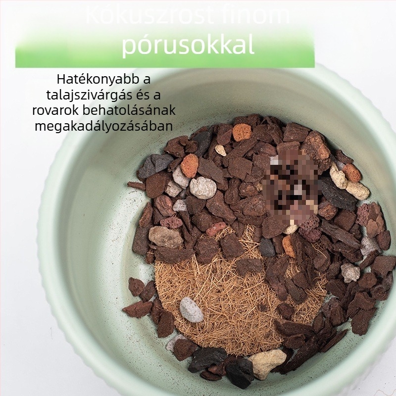 Körkörös virágtartó alátét kókuszrostból, szivárgásmentes és lélegző