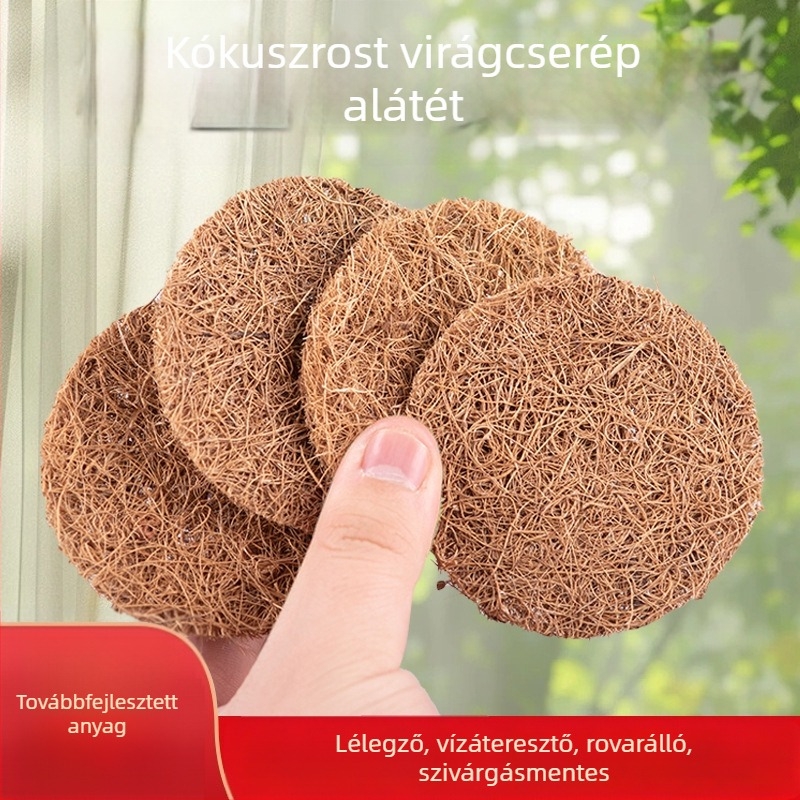 Körkörös virágtartó alátét kókuszrostból, szivárgásmentes és lélegző