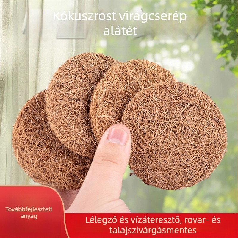 Körkörös virágtartó alátét kókuszrostból, szivárgásmentes és lélegző