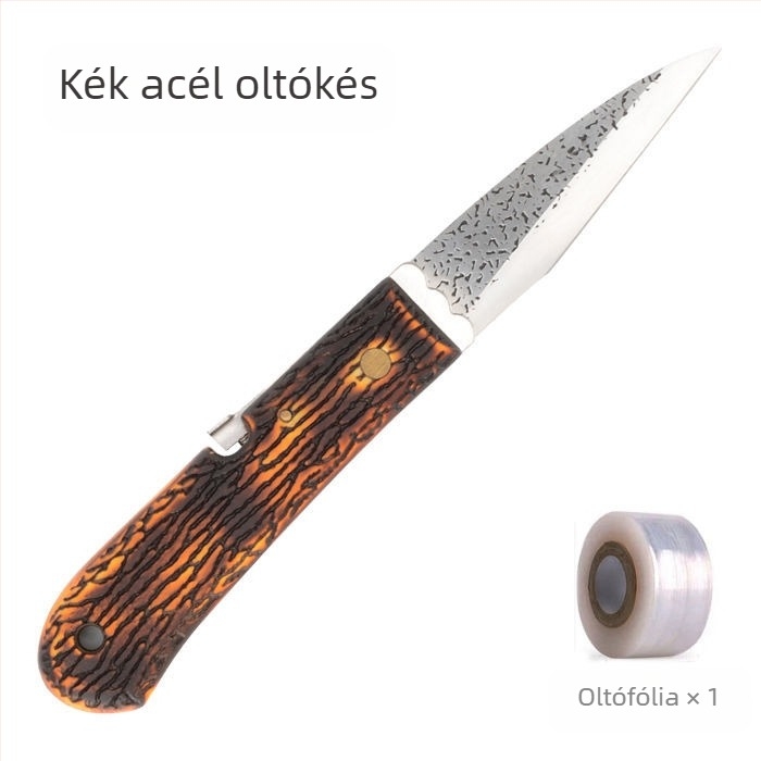 Professzionális gyümölcsfa oltókés bimbó-oltáshoz, különleges acélból készült kerti eszköz