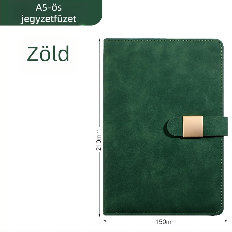 Zárócsatos jegyzetfüzet ajándékdobozban – testreszabható vállalati ajándék, egyszerű és elegáns napló