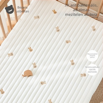 Beipesi babafészekhez illeszkedő lepedő pamut töltettel, újszülött matracvédő, 100% pamut, patchwork négy évszak