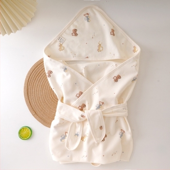 Újszülött nyári swaddle takaró, egyrétegű 100% pamut, A osztály, állat mintával