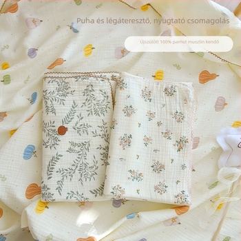 Újszülött géz swaddle takaró, 100% pamut, négy évszakos, babafürdő törölköző