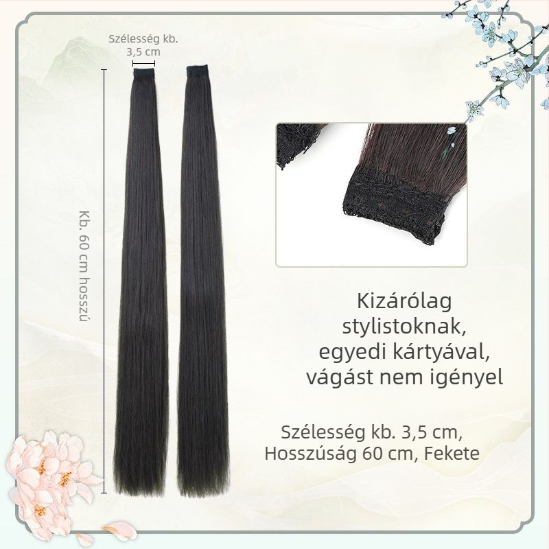 Kínai hagyományos öltözék ihletésű göndör paróka, egy darab hajtömege, könnyen nem gubancolódik, ókori stílus