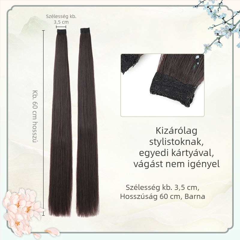 Kínai hagyományos öltözék ihletésű göndör paróka, egy darab hajtömege, könnyen nem gubancolódik, ókori stílus
