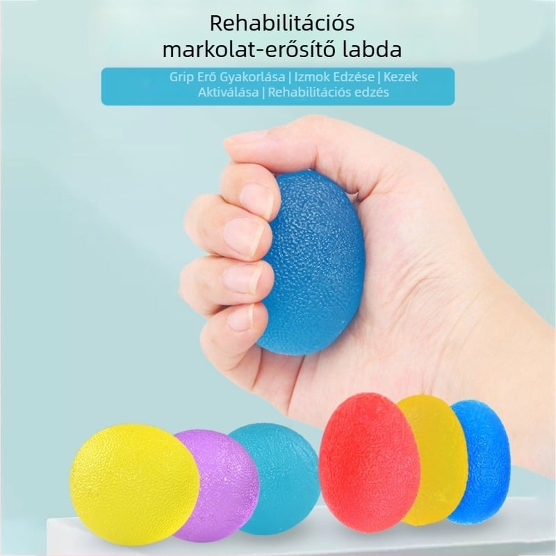 Szilikon fogólabda lazításra és kéz-edzésre – rehabilitáció, erősítő a fogáshoz, fitnesz eszközök