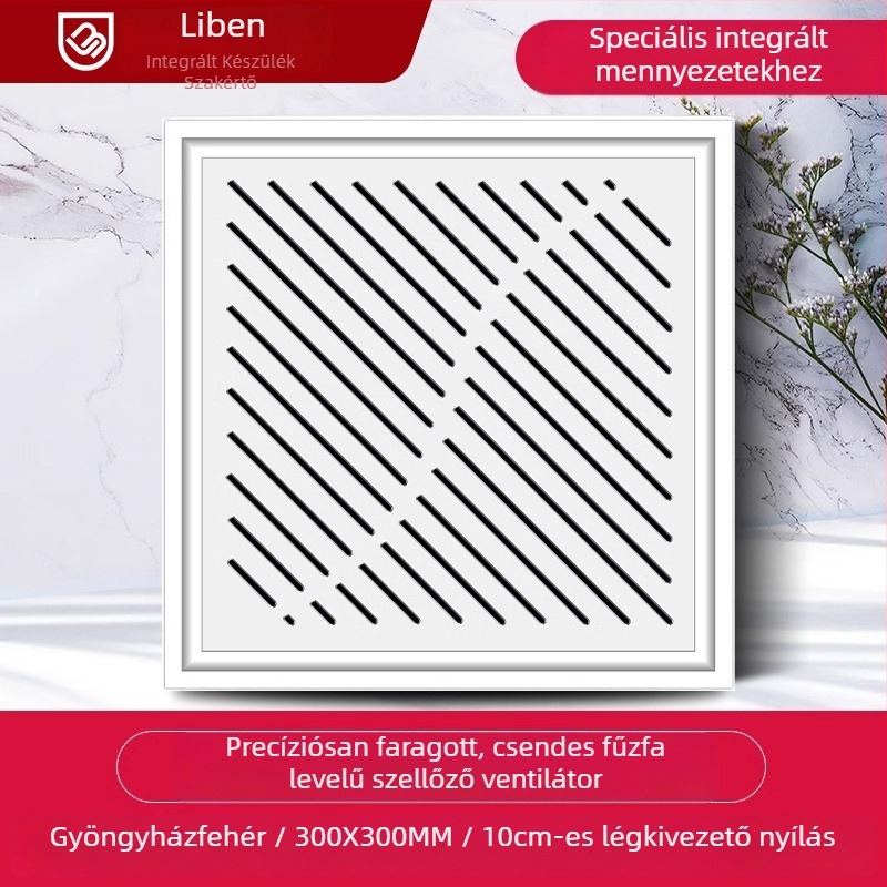 Integrált mennyezetre szerelt szellőztető ventilátor 300x300, konyha és fürdőszoba számára, csendes