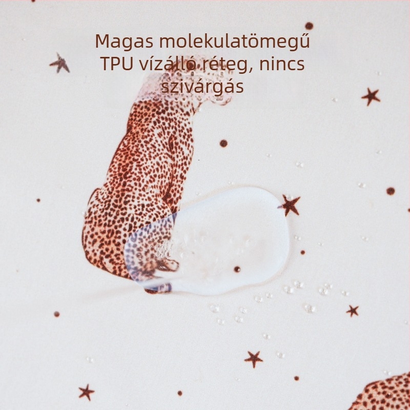 Baba bölcsőhöz gumis lepedő, vízálló vizeletvédő, 100% pamut, osztály A, nagy matrachoz való huzat