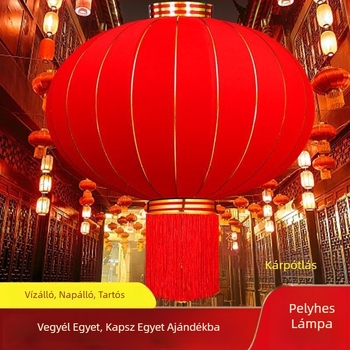 Két piros lampion kültéri kapuhoz és erkélyhez, 2025 kínai újév